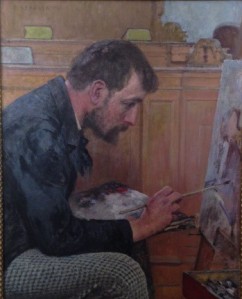 Portrait of an Artist in Profile, by Fritz Strobentz